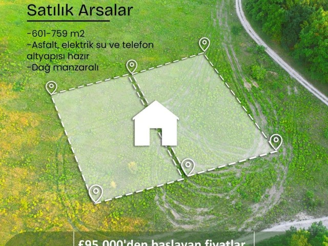 Girne Boğazköy'de Villa Yapımına Uygun Dağ Manzaralı Arsalar - Fotoğraf 2