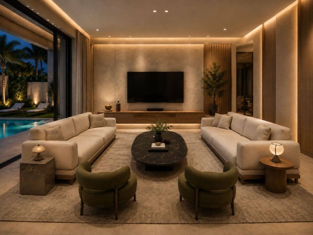 Gönyeli Aşıklar Tepesi’nde Önü Kapanmaz Manzarasıyla 4+2 Trıplex Villa - Fotoğraf 3