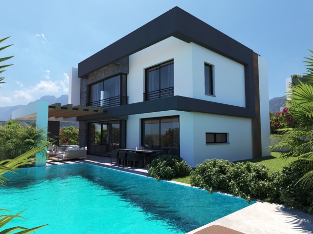 KKTC Girne Alsancak’ın Seçkin Bölgesinde Dağ & Deniz Manzaralı Lüks 4+1 Villa – 820 m² Arsa Alanı– Özel Havuzlu – 2026 Sonu Teslim! - Fotoğraf 4
