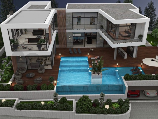 Girne Bellapais’te Özel Havuzlu 5+1 Modern Villa | %40 Peşinat Kalan %60 Vade - Fotoğraf 2