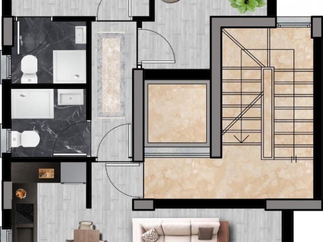 🏡 Lefkoşa Yenişehir’de Fırsat | Son 3 Adet Sıfır 2+1 Daire | 75.000 Stg - Fotoğraf 2