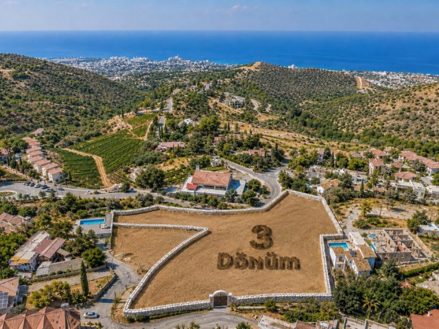🌊 Girne Ilgaz’da Kesilmez Panoramik Deniz Manzaralı %100 İmarlı 3.990 M² Satılık Arsa - Fotoğraf 4