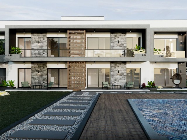 Kıbrıs Girne Yeşiltepe'de Havuzlu Site İçerisinde Satılık 1+1 Lüks Daire - Fotoğraf 4