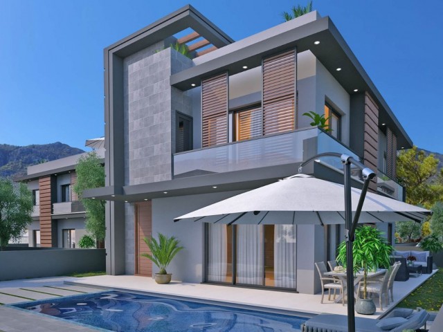 Kıbrıs Girne Bellapais'de Özel Havuzlu ve Bahçeli Satılık 4+1 Ultralüks Villa - Fotoğraf 3