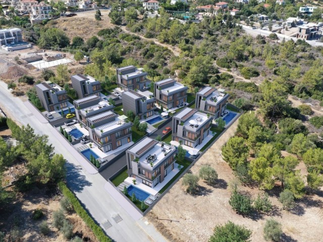 Kıbrıs Girne Bellapais'de Özel Havuzlu ve Bahçeli Satılık 4+1 Ultralüks Villa - Fotoğraf 4