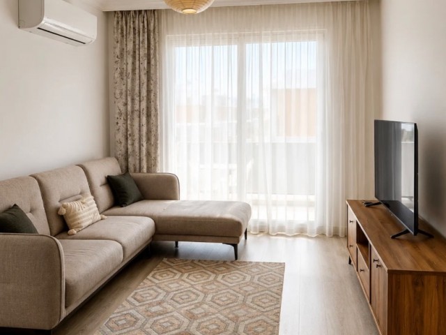 İskele Long Beach'te site içinde Satılık Eşyalı 2+1 Daire - Fotoğraf 4