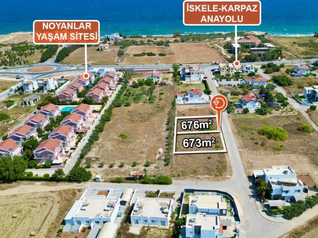 Boğaz, İskele'de Satılık 2 Adet Arsa (Hergün gelişmekte ve değer kazanmakta) - Fotoğraf 3