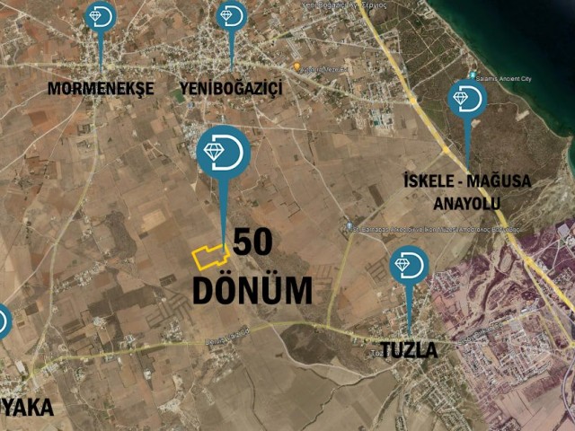 Mutluyaka, Tuzla'da Satılık 50 Dönüm Arazi