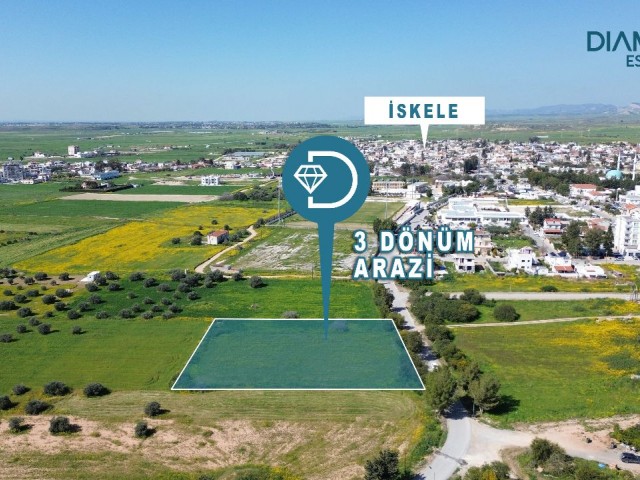 Bahçeler, İskele'de Satılık 3 Dönüm Arazi (İmara Açık) - Fotoğraf 2