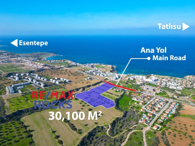 Satılık Yatırımlık Arazi – Küçük Erenköy / KKTC 🔹 Dağ ve Deniz Manzaralı | Anayol Cepheli | Denize 300 Metre - Fotoğraf 3