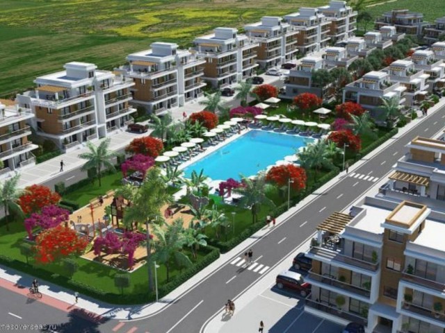 İSKELE LONGBEACH BÖLGESİNDE LUX HAVUZLU SİTEDE SATILIK 1+1 PENTHAUSE aralık 2023 teslim