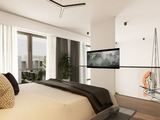 İskele'de smart site'de %35 peşinatla 3+1 LOFT daire +Çatı terası, Anahtar teslimi Mart 2026 - Fotoğraf 2
