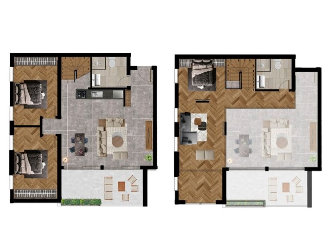 İskele'de smart site'de %35 peşinatla 3+1 LOFT daire +Çatı terası, Anahtar teslimi Mart 2026 - Fotoğraf 3