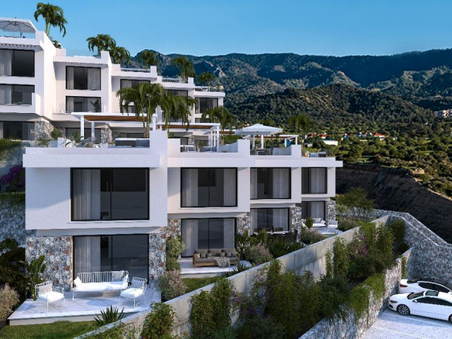 Esentepede delux Townhouse 2+1, özel havuzlu ödeme planıyla! İlk sahil şeridi, panoramik deniz manzarası! çatı teraslı 50 m2 Toplam yaşam alanı: 143 m2 Anahtar teslimi: 2025 - Fotoğraf 4