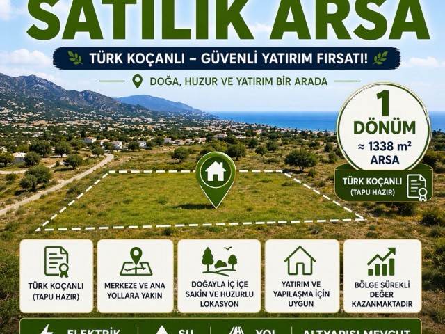 📍 LEFKE / TAŞPINAR 🏡 TÜRK KOÇANLI SATILIK ARSALAR – 1 DÖNÜM! 🌿