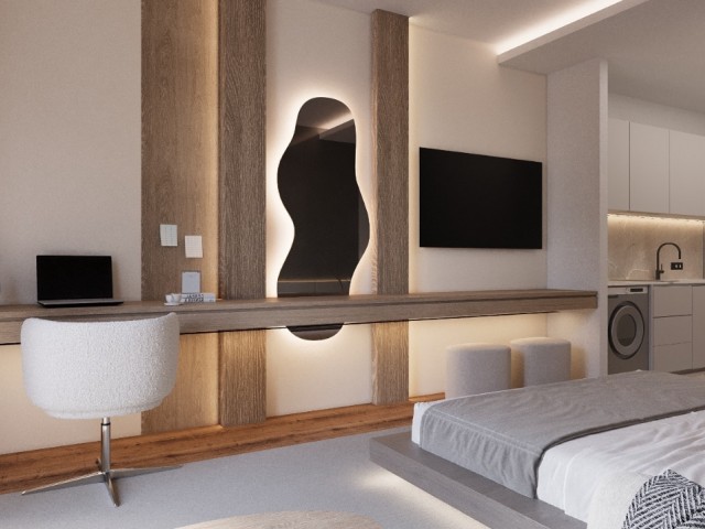 Lefkoşa Minareliköy'de Satılık Modern 1+0 Daire