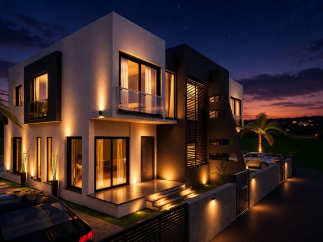 Gazimağusa Tuzla’da Satılık Modern İkiz Villa | Geniş ve Ferah Yaşam Alanı - Fotoğraf 3