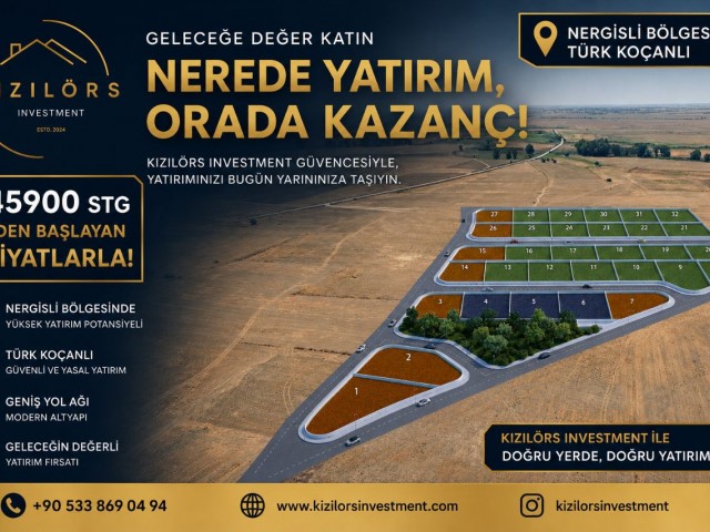 Gazimağusa Nergisli Bölgesi’nde Yatırımlık Türk Koçanlı Arsalar - Fotoğraf 3