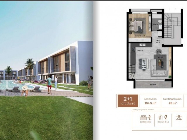 Ötüken'de Sahibinden Satılık Lüks 2+1 Loft Daire - Fotoğraf 4
