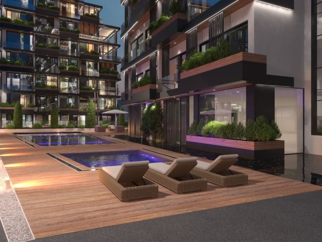 AKACAN PREMIUM YUKARI GİRNE'DE 1+1 DAĞ VE DENİZ MANZARALI YÜKSEK DÖVİZ KİRA GETİRİLİ SATILIK DAİRE !!!