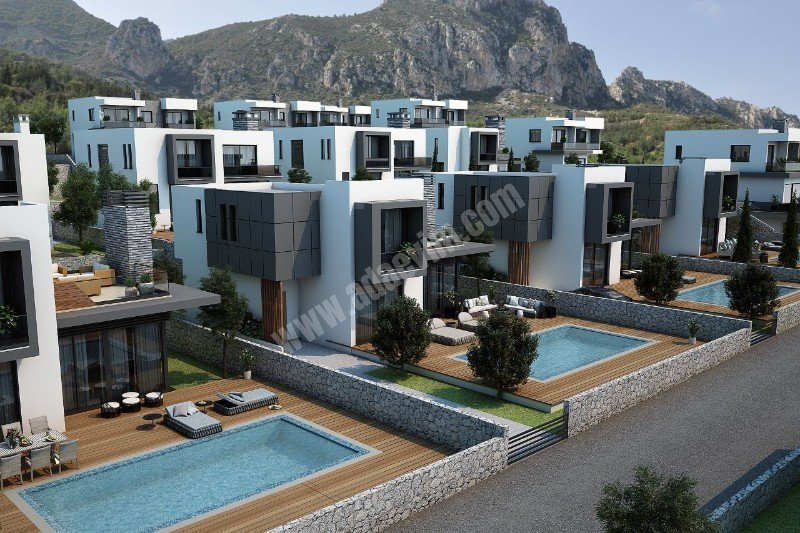 Luxury Villas for Sale in Karmi, Girne – Surrounded by Nature with Mountain and Sea Views
