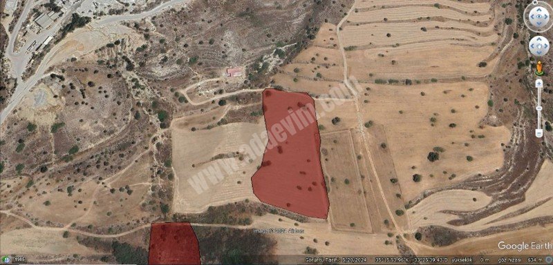 Lefkoşa Güngörde 17 Dönüm Muhteşem Manzaraya Sahip Arazi Satılık 