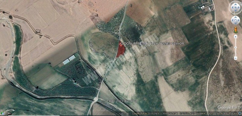 2 Donum Investment Land for Sale in Meriç Village – Closest Area to Ercan Airport – With Access to Official Road