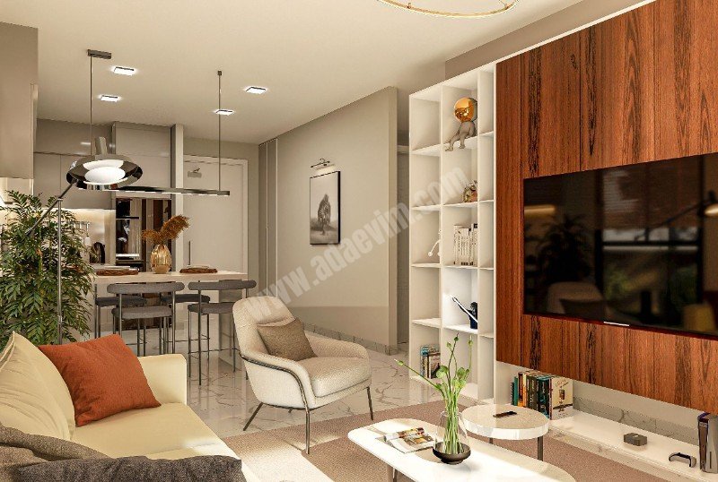 İskele Long Beach Pera Makenzie Plajına 1,5 Km Uzaklıkda 2+1 ile Loft Daireler Satılık