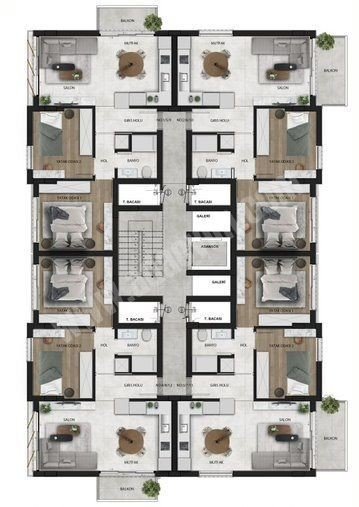 Lefkoşa Merkez Marmara Bölgesi Devpa Süpermarket Arkası 2+1 Daireler Satılık