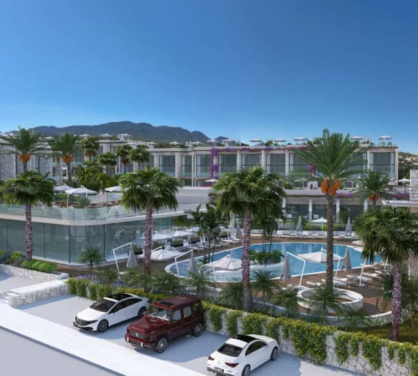 Girne Esentepe Bölgesinde Anayol Üstünde Lüks Site İçerisinde 1+0 Lüks Daireler 