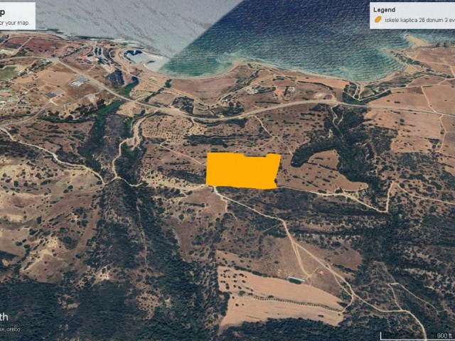 Kaplıca da Ne Deniz Manzaralı Satılık 26,3 Dönüm İamarlı Arazi Dönüm Fiyatı 187,000 GBP Adem Akın 05338314949 - Fotoğraf 3