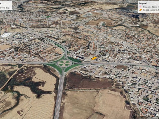 Lefkoşa Concorde Otel Yanında 1336 M2 %220 İmarlı Süper Konumda Satılık Arazi Adem Akın 05338314949 - Fotoğraf 3