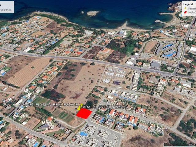 Girne Karaoğlanoğlun da Net Deniz Manzaralı Süper Konum da Satılık 889 M2 Arsa Fiyatı 350,000 GBP Adem Akın 05338314949 - Fotoğraf 3