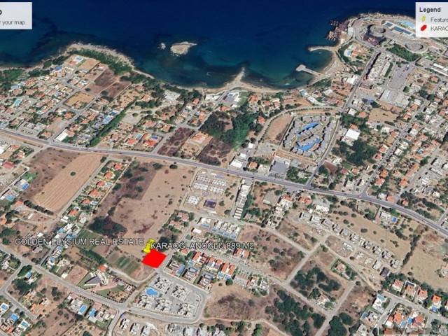 Girne Karaoğlanoğlun da Net Deniz Manzaralı Süper Konum da Satılık 889 M2 Arsa Fiyatı 350,000 GBP Adem Akın 05338314949 - Fotoğraf 4