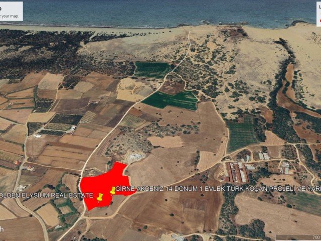 Not: Dönüm Fiyatı : 60,000 GBP : Girne Akdeniz Köyün de Tüm Projeleri Hazır 14 Dönüm 1 Evlek Türk Koçanlı Arazi İçerisine 84 Dairelik Deniz Manzaralı Satılık Süper Site Projesi Adem Akın 05338314949 - Fotoğraf 4