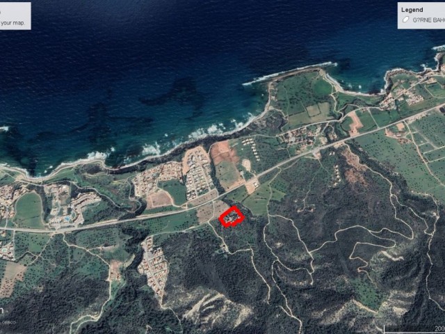 Girne Bahçeli de Net Deniz Manzaralı Satılık 6 Dönüm Arazi Toplam Dönüm Fiyatı 290.000 Gbpadem Akın 05338314949 - Fotoğraf 4