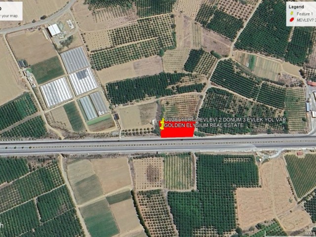 Not: Dönüm Fiyatı : 55,000 GBP Güzelyurt Mevlevi de Ana Yola Temaslı Satılık 2 Dönüm 3 Evlek Fasıl 96 Arazi Adem Akın 05338314949 - Fotoğraf 2