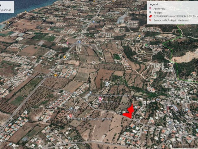 Girne Karşıyakada Dağ ve Deniz Manzaralı Satılık 3345 M2 Arazi Adem Akın 05338314949 - Fotoğraf 4
