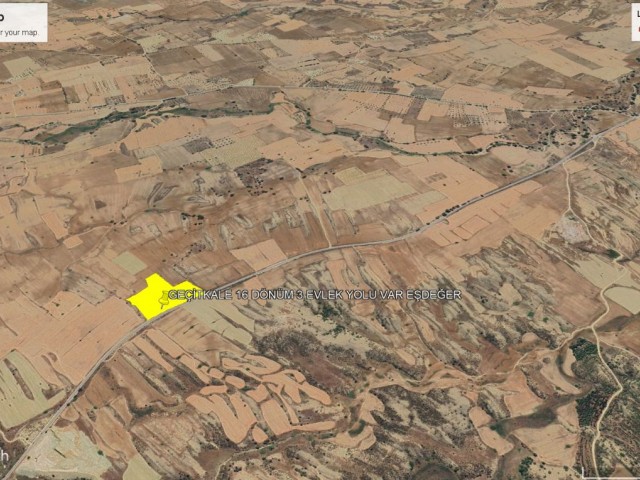 Not: Dönüm Fiyatı: 45,000 GBP : Geçitkale Tatlısu Ana Yolu Üzerin de Ana Yola Temaslı Süper Konum da Satılık 16 Dönüm 3 Evlek Eşdeğer Koçanlı Arazi Adem Akın 053238314949 - Fotoğraf 3