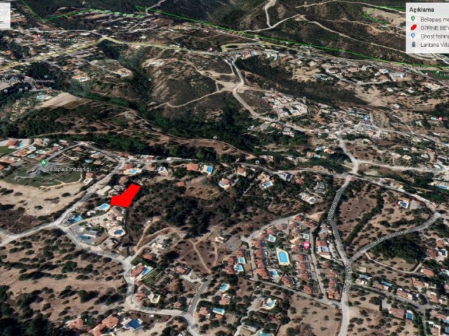 BALLAPAİİS DE HARİKA DAĞ VE DENİZ MANZARASI İLE SATILIK 1000 M2 WİLLA YAPIMINA UYGUN ARSA TOPLAM FİYATI 220,000 GBP ADEM AKIN 05338314949+