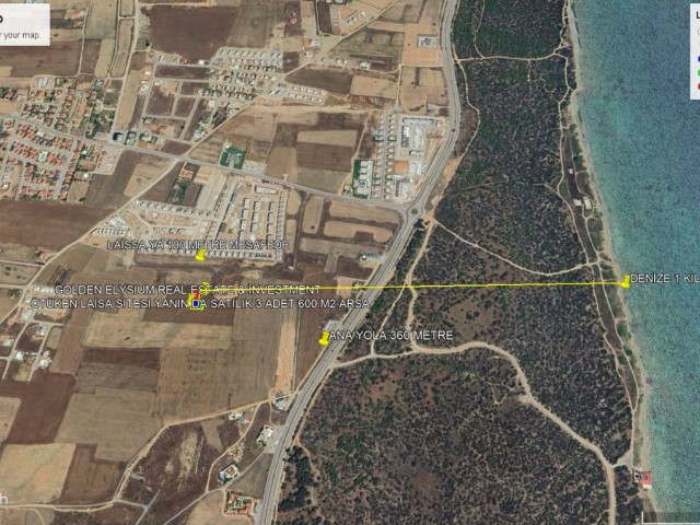 Not: İskele Ötüken de Döveç Laissa Ya 100 Metre Mesafede Süper Locacion da Satılık 3 Parca 600 M2 Arsa Adem Akın 05338314949 - Fotoğraf 2