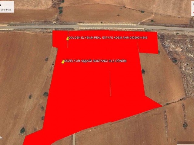 Not: Yarı Kat Karşılığı Veya Dönüm Fiyatı : 70,000 GBP : Güzelyırt Aşağıbostancı da Yolan Temaslı 32 Dönüm 1 Evlek % 220 İmarlı 10 Kat İzinli Satılık Arazi Adem Akın 05338314949 - Fotoğraf 2