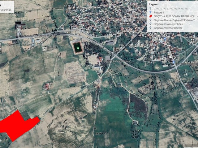 Geçitkale Merkezde Yolu ve İmarı Olan Fasıl 96 İmarlı Satılık 26 Dönüm Arazi Adem Akın 05338314949 - Fotoğraf 4