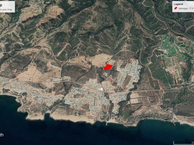 KARAĞAÇ DE DENİZ MANZARALİ HARİKA KONUMDA SATILIK 12.3 DÖNÜM ARAZİ