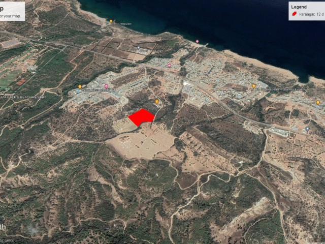 Karağaç de Deniz Manzarali Harika Konumda Satılık 12.3 Dönüm Arazi - Fotoğraf 2